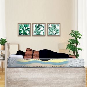 Image de Shot Ensemble Poséidon 160x200 Matelas + Sommier Bois