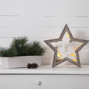 Eglo Star Fauna D&eacute;coration en bois Blanc