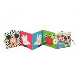 Clementoni Baby Disney Mickey et Minnie Tissu, Livre sensoriel &eacute;ducatif, d'&eacute;veil, b&eacute;b&eacute; Jouet, Jeu Premier &acirc;ge, Cadeau Naissance, 17721, Multicolore, Moyen