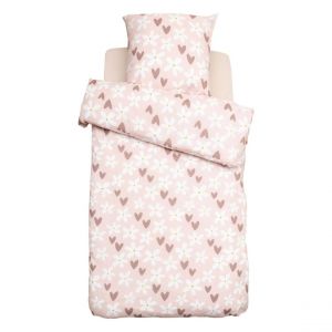 Parure de lit imprimée Billie 140x200 motif c?ur