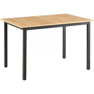 Oviala Table à manger extensible rectangulaire en MDF bois clair