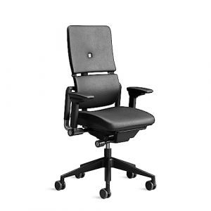Steelcase Please, chaise pivotante ergonomique avec soutien lombaire réglable en hauteur Noir