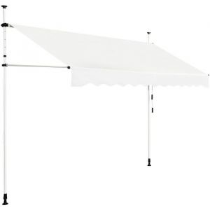 Store banne rétractable manuel hauteur réglable 2-3 mètres 3x1.2m