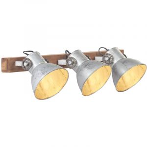 VidaXL Lampe murale industrielle Argent&eacute; 65x25 cm E27