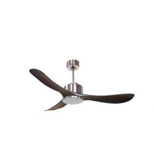 Ventilateur de plafond DC argent avec pales noires 132cm pour 35m2