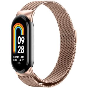 Image de IMoshion Bracelet magnétique milanais Xiaomi Smart Band 8 - Rose Dorée