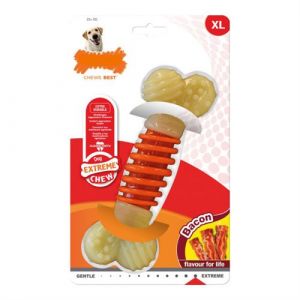 Nylabone Jouet pour chien E treme Chew Pro Action Bacon Taille L Nylon