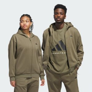 Adidas Sweat-shirt à capuche avec zip sur toute la longueur Basketball (Non genré)