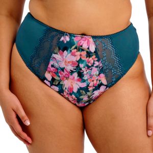 Slip jambe échancrée - Teal Florale vert