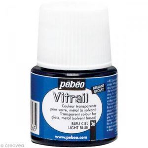 Image de Pebeo Peinture - Vitrail - Bleu Ciel Brillant - 45 ml