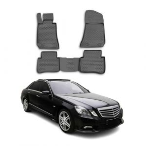 Omac Tapis de Sol pour Mercedes Classe E W212 2009-2016 Berline Caoutchouc TPE Noir