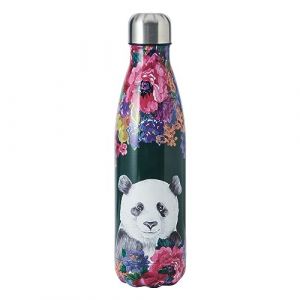 Image de Mikasa Wild at Heart bouteille d'eau en acier inoxydable, 500ml, bouteille isotherme avec couvercle &agrave; vis pour les trajets quotidiens, l'&eacute;cole ou le gymnase, imprim&eacute; panda
