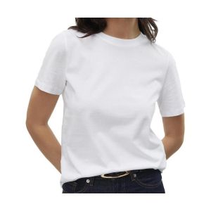 Vero Moda Vero Mode Top T-Shirt Femme Col Rond Manches Courtes Coupe Normale, Couleurs:Blanc-2, Taille:S