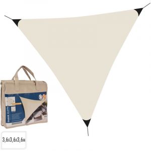 Progarden Store triangulaire couleur crème 3,60 x 3,60 x 3,60 m