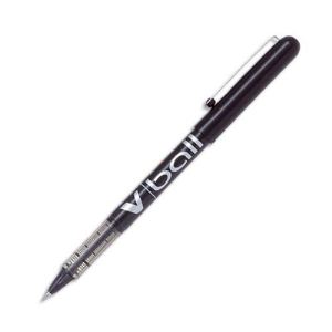 Image de Pilot 12 stylos roller V-Ball noirs pointe métal (0,5 mm)