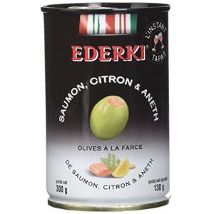 Image de Ederki Olives vertes à la farce de saumon, citron, aneth - 300 g