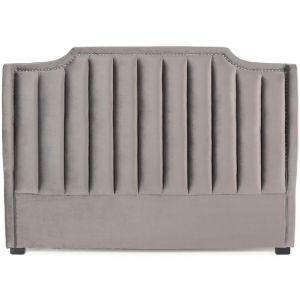 Image de Menzzo Tête de lit Dhora 180 cm Velours Gris Foncé