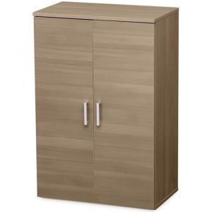 Iris Ohyama Armoire à chaussures en bois,Meuble à chaussures, Entrée, Salon, Chambre - SR-6035, L 60 x P 34,9 x H 90 cm, Brun Cend