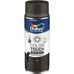 Dulux Valentine Bombe de peinture Color touch effet métal noir 400 ml