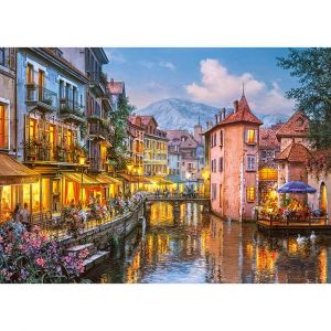 Puzzle 1000 pièces : Soirée à Annecy