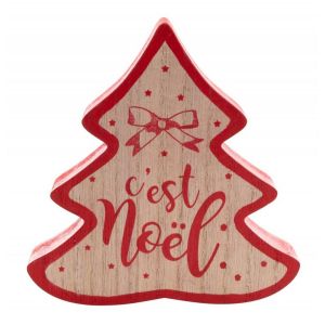 Ruedelafete Sapin en bois C'est Noël 14,5cm