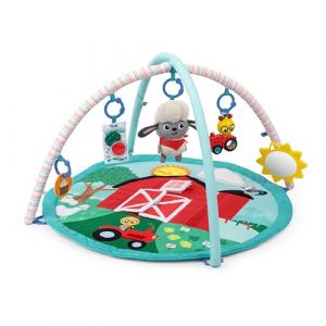Baby Einstein Tapis d'&Eacute;veil Happy Harvest Explorateurs de la Ferme &ndash; Avec 5 Jouets Amovibles et +20 M&eacute;lodies & Sons, D&egrave;s la Naissance