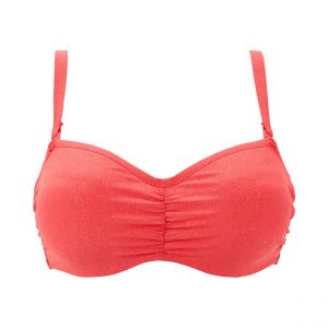 Haut de maillot de bain bandeau mousse avec armatures - Rouge