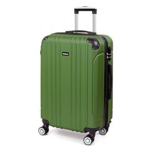 Todeco Valise Moyenne Taille 68cm, Valise de Voyage, Rigide e Légère ABS Valise de Voyage à roulettes Valises, 4 Doubles Roues, 68x4