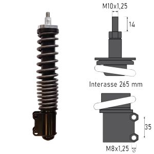 Amortisseur à ressort moto avant BCR Piaggio Vespa Et2/Et4 50/125cc
