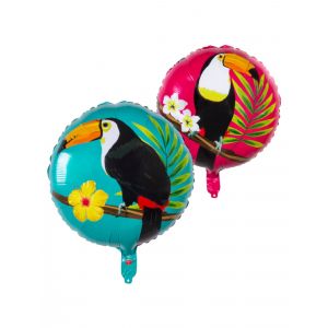 Image de Ballon al ini toucan bleu et fuschia 45 cm