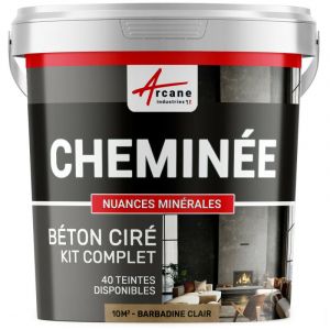 Arcane industries Arcaneindustries - B&eacute;ton Cir&eacute; Chemin&eacute;e, Kit avec primaire et vernis - couleur kit 10 m&sup2; (2 couches) - Barbadine Clair