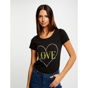 Morgan T-shirt manches courtes Noir - Couleur Noir - Taille S