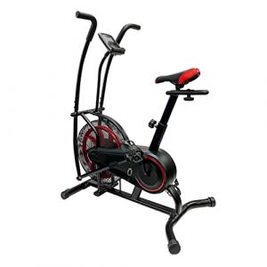 Ultrasport Air Bike, vélo d'exercice avec ceinture silencieuse, grande roue de ventilateur pour la résistance de l'air lors du pédalage, avec guidon mobile pour l'entraînement des bras