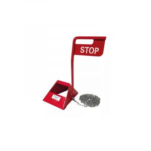 Cale de roue en acier avec panneau stop pour remorque ou véhicule long - Prix Unitaire - CR-250
