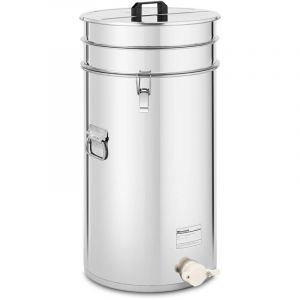 Maturateur miel Maturateur miel inox avec tamis, couvercle et robinet à clapet inox 100 L