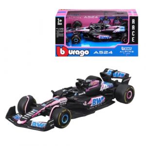 Bburago BWT Alpine A524 Esteban Ocon #31 2024 - Mod&egrave;le r&eacute;duit r&eacute;aliste de Voiture &agrave; l'&eacute;chelle 1:43, pilot&eacute;e par Esteban Ocon, Licence Officielle Renault, &acirc;ge recommand&eacute; 3+ Ans