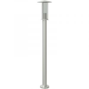 VidaXL Lampadaire d'ext&eacute;rieur argent&eacute; 100 cm acier inoxydable Silver
