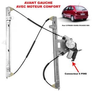 Image de Mécanisme Lève Vitre Électrique Avant Gauche AVEC Moteur prévu avec XSARA PICASSO (N68) 5 Portes de 1999 à 2010 - 1619992080 9221G2