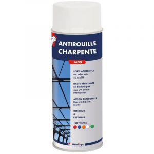 Antirouille Charpente - Metaltop - Blanc papyrus - RAL 9018 - Bombe 400mL