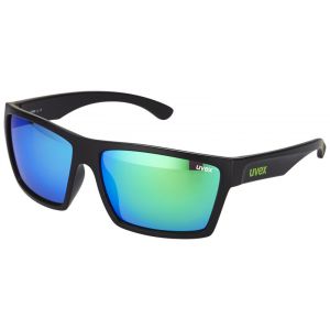 Uvex 530947 Lunettes de Soleil Blackmat Mirrorgreen