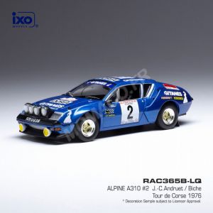 Image de Voiture Miniature de Collection IXO 1 43 ALPINE A310 Tour de Corse 1976 Blue RAC365BLQ