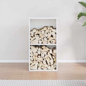 VidaXL Portant de bois chauffage blanc 40x30x75 cm
