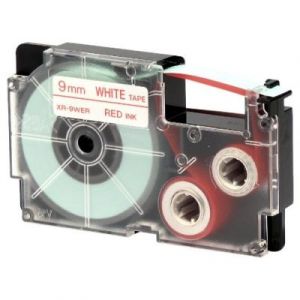 Casio XR-9WER1 Etiqueteuse Rouge sur Blanc