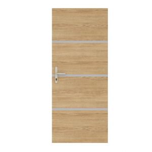 Nordlinger Pro Kit de rénovation de porte décor chêne et profilés alus - Modèle Non encollé