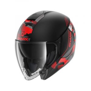 Shark Casque Jet Citycruiser Genom Mat Noir-Rouge-Anthracite L 59-60cm