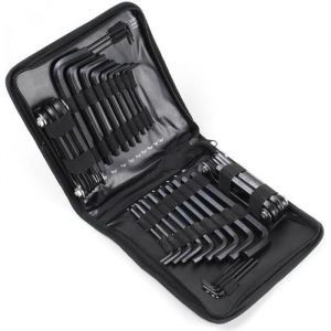 wiltec XPOtool Jeu de clés hexagonales 45 pcs. Métrique Impériale 2 Clé pliante Clé Allen