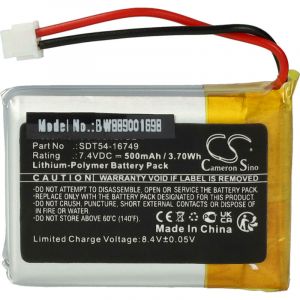Vhbw Batterie Compatible Avec Sportdog Sporttrainer Sd-1275e Orange Edition Collar Collier (500mah, 7,4v, Li-Polymère)