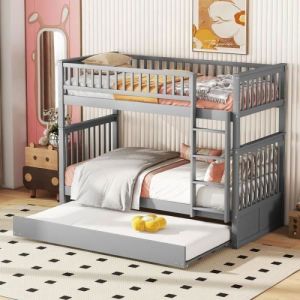 Oem Lit Superpos&eacute; Enfant - PDZZZD - 90x200cm - Bois - 3 places - Garde-Corps Haut