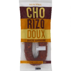 Monoprix Chorizo doux, pur porc - Le paquet de 225g