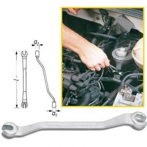 Hazet 612N-10X11 - Cl&eacute; polygonale double ouverte 10 mm 11 mm